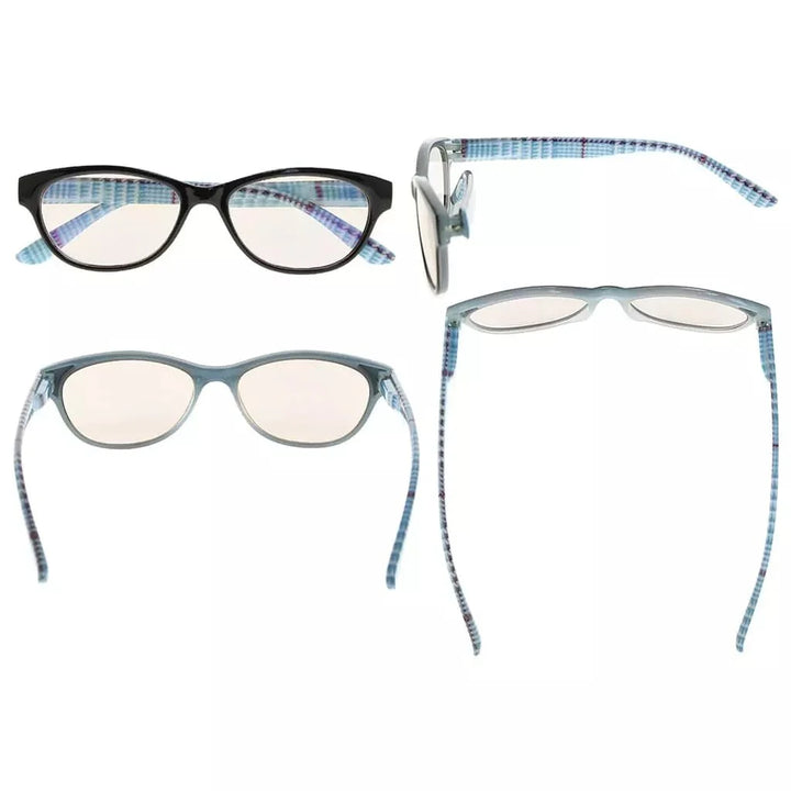 5 Pack Stylish Blue Light Filter Reading Glasses UVR074