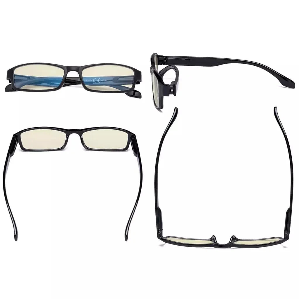 5 Pack Stylish Blue Light Filter Reading Glasses UVR9102