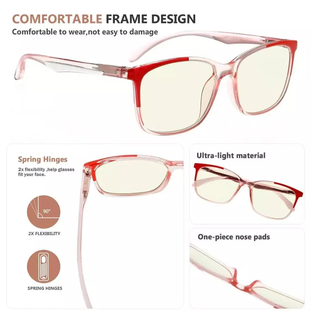 5 Pack Stylish Blue Light Filter Reading Glasses UVR9113