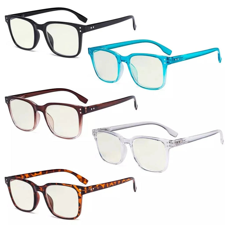 5 Pack Stylish Blue Light Filter Reading Glasses UVRT1804