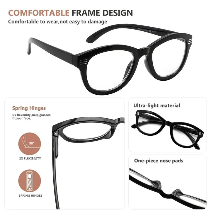 5 Pack Stylish Cat-eye Reading Glasses R2107