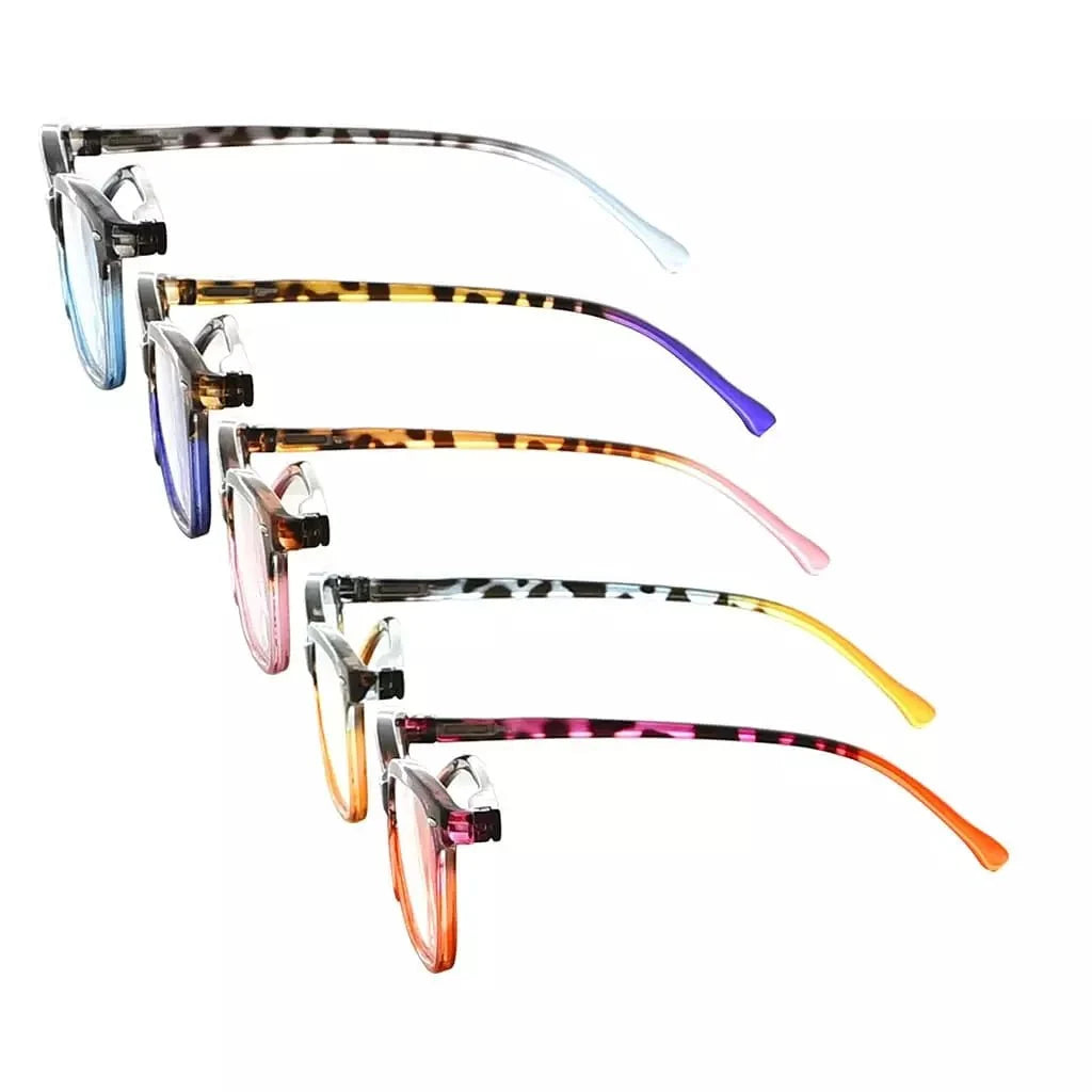5 Pack Stylish Cat-eye Tortoise Reading Glasses R9111