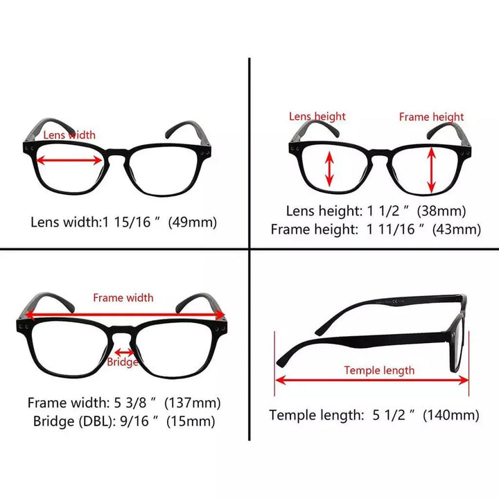 5 Pack Stylish Fashionable Oval Reading Glasses R079