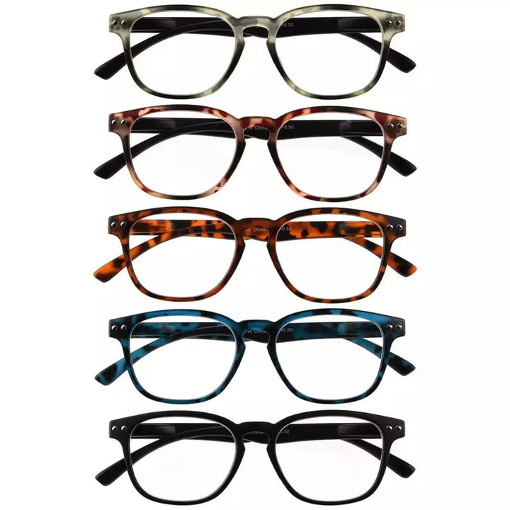 5 Pack Stylish Fashionable Oval Reading Glasses R079