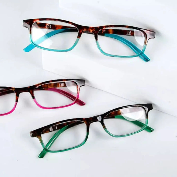 5 Pack Stylish Look Reading Glasses Rectangle Readers R111D