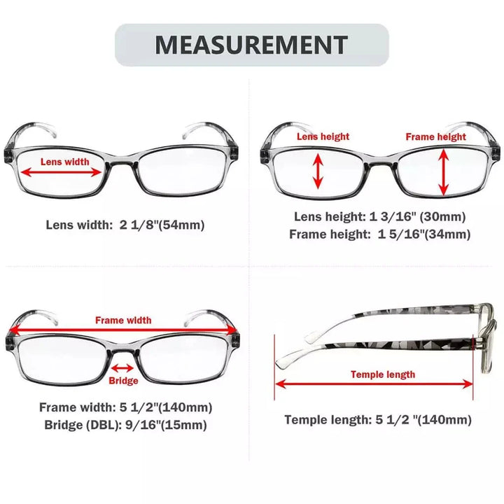 5 Pack Stylish Pattern Design Reading Glasses Comfortable Readers R177N
