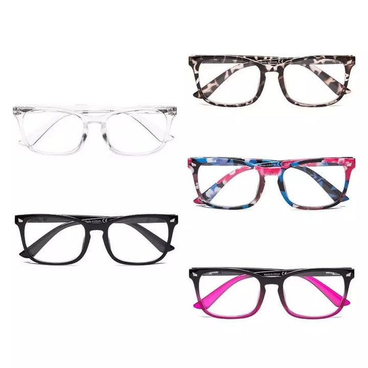 5 Pack Stylish Reading Glasses Pattern Arms Readers RT1801