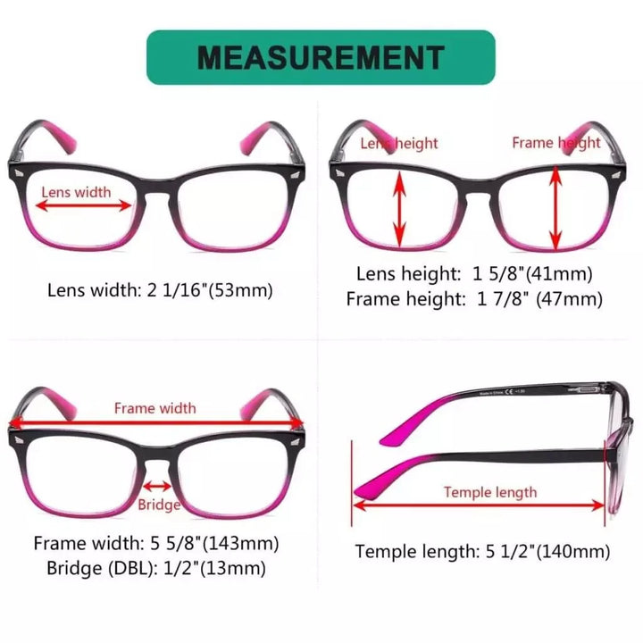 5 Pack Stylish Reading Glasses Pattern Arms Readers RT1801