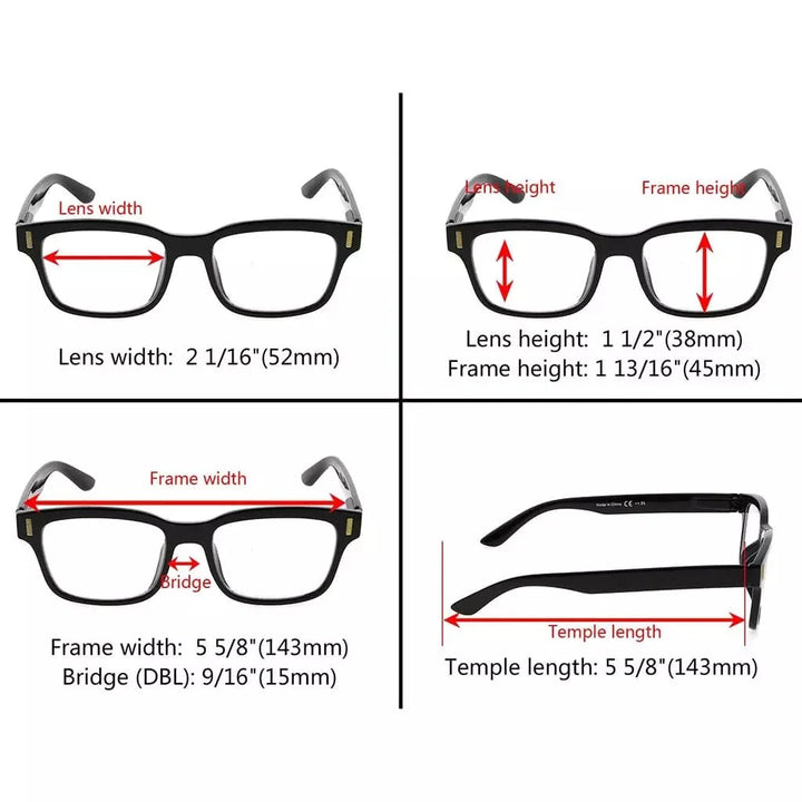 5 Pack Stylish Reading Glasses RT1802