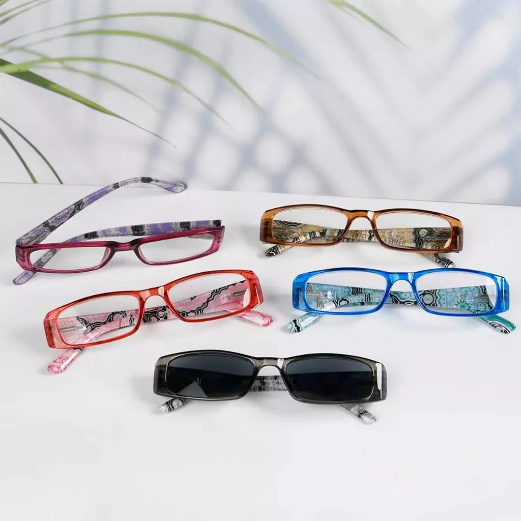 5 Pack Tiger Patterned Temples Reading Glasses R006A