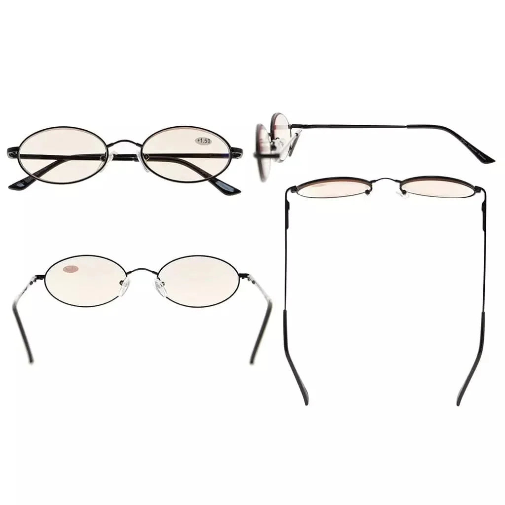 5 Pack Titanium Blue Light Filter Reading Glasses UVR1643