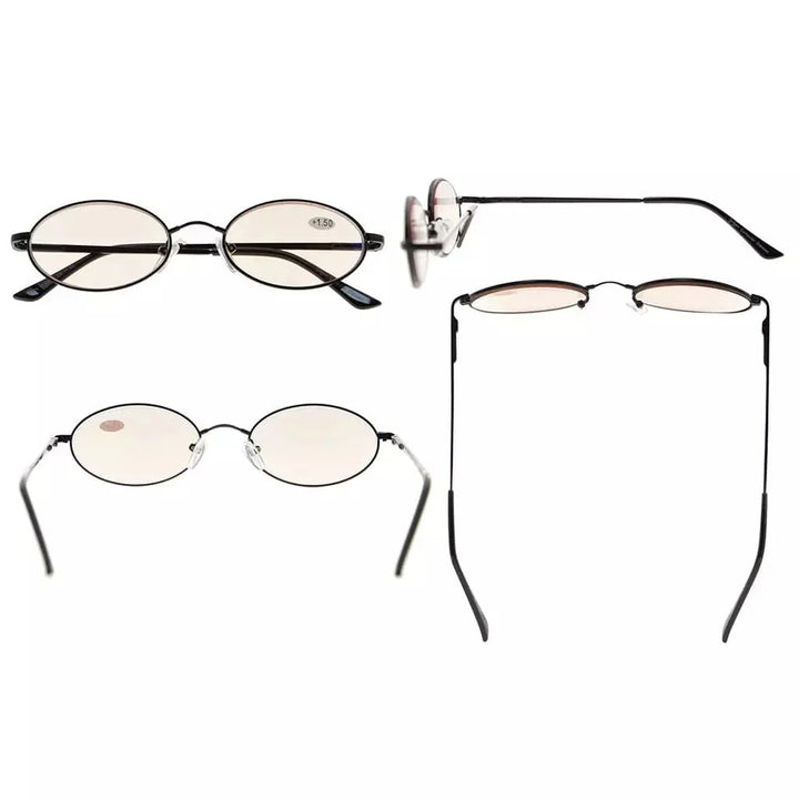 5 Pack Titanium Blue Light Filter Reading Glasses UVR1643