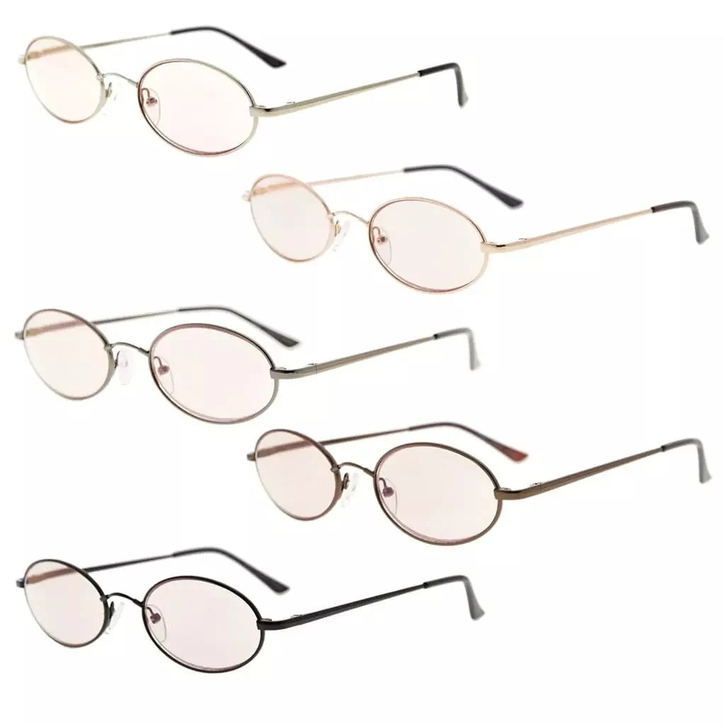 5 Pack Titanium Blue Light Filter Reading Glasses UVR1643