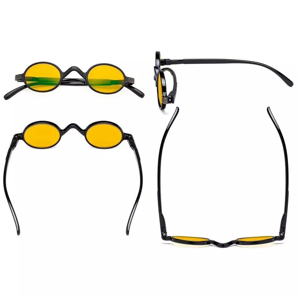 5 Pack Vintage Blue Light Blocking Reading Glasses HPR077X