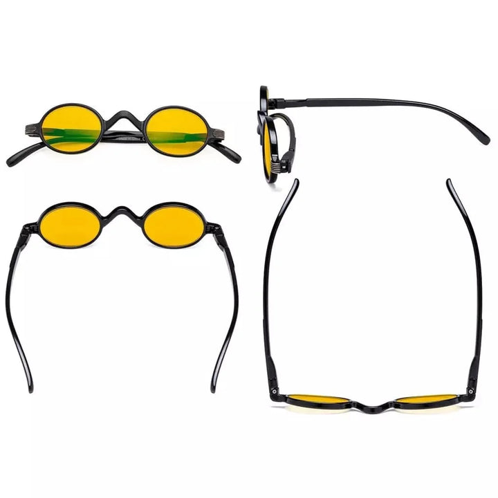 5 Pack Vintage Blue Light Blocking Reading Glasses HPR077X