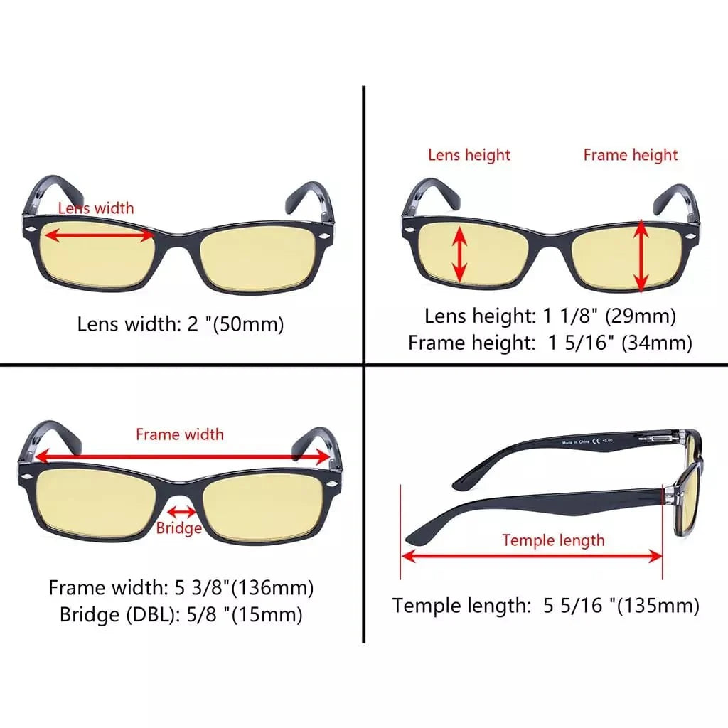 5 Pack Vintage Blue Light Blocking Reading Glasses TMCG055