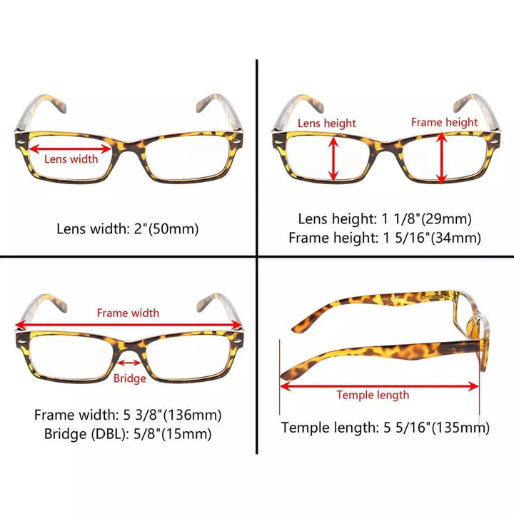 5 Pack Vintage Classic Reading Glasses R055