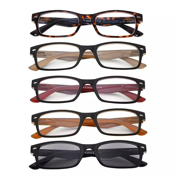 5 Pack Vintage Classic Reading Glasses R055