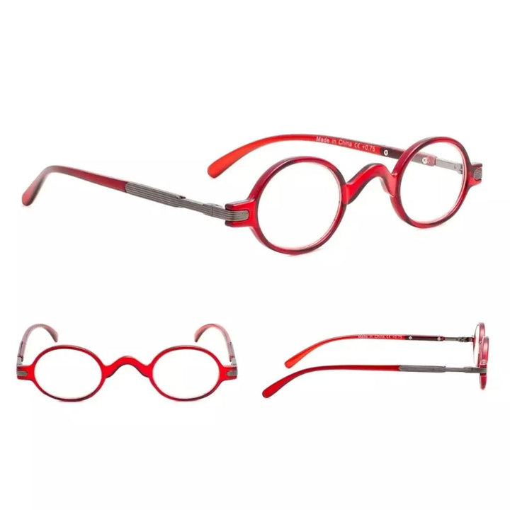 5 Pack Vintage Oval Small Reading Glasses R077