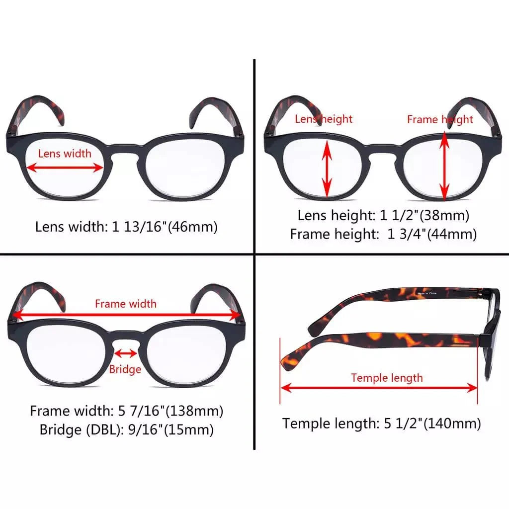 5 Pack Vintage Pattern Design Reading Glasses R124F
