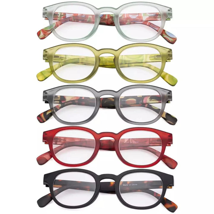 5 Pack Vintage Pattern Design Reading Glasses R124F