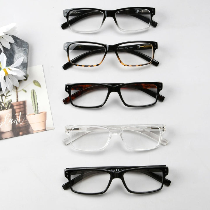 5 Pack Vintage Reading Glasses