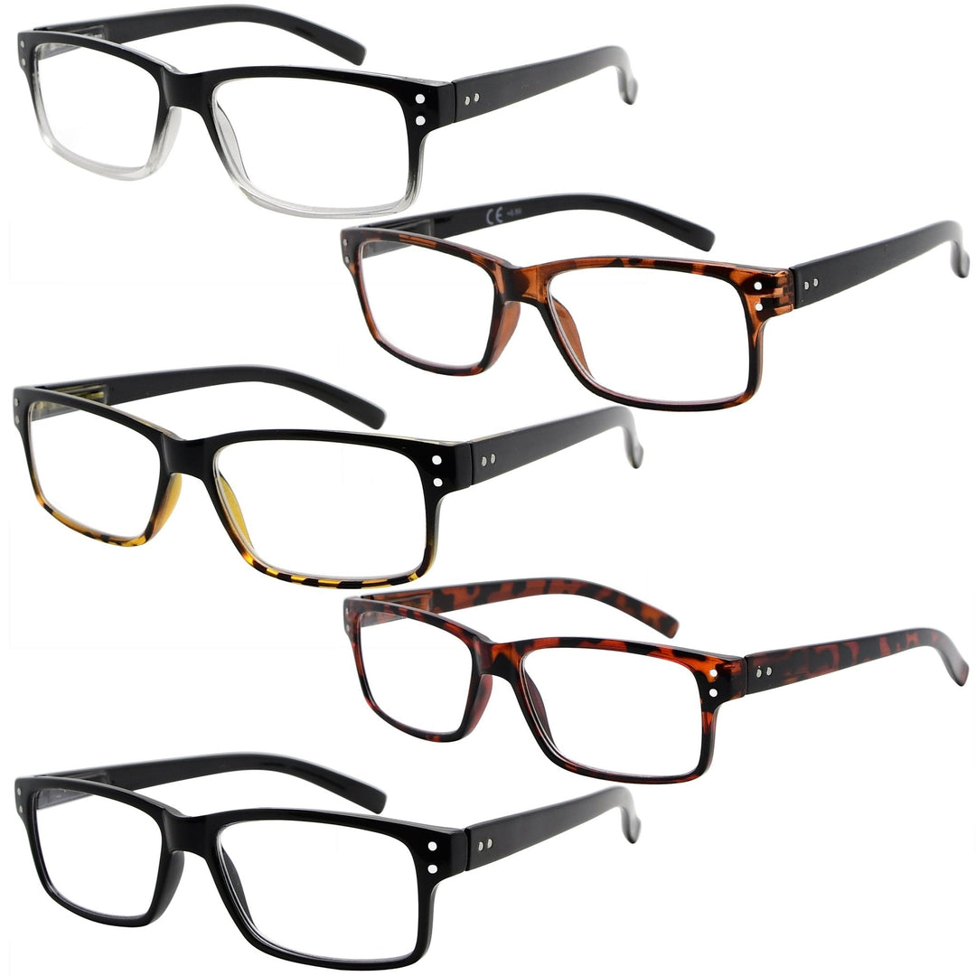 5 Pack Vintage Reading Glasses