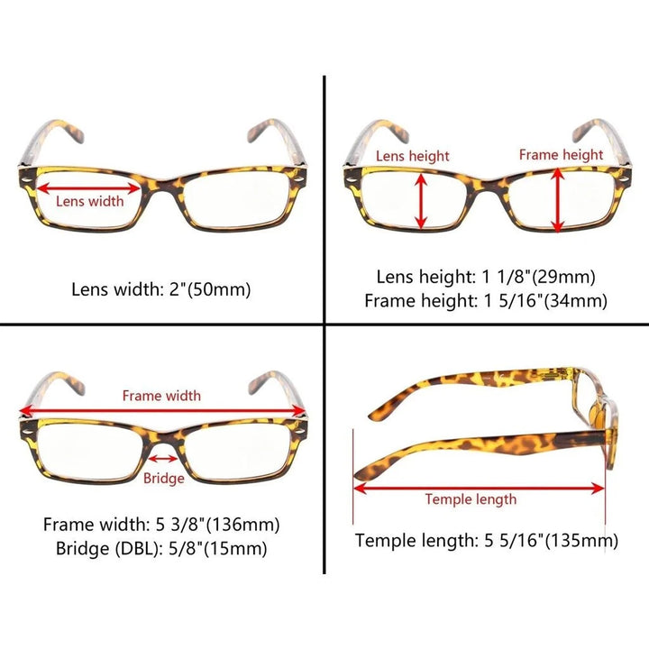 5 Pack Vintage Reading Glasses R055