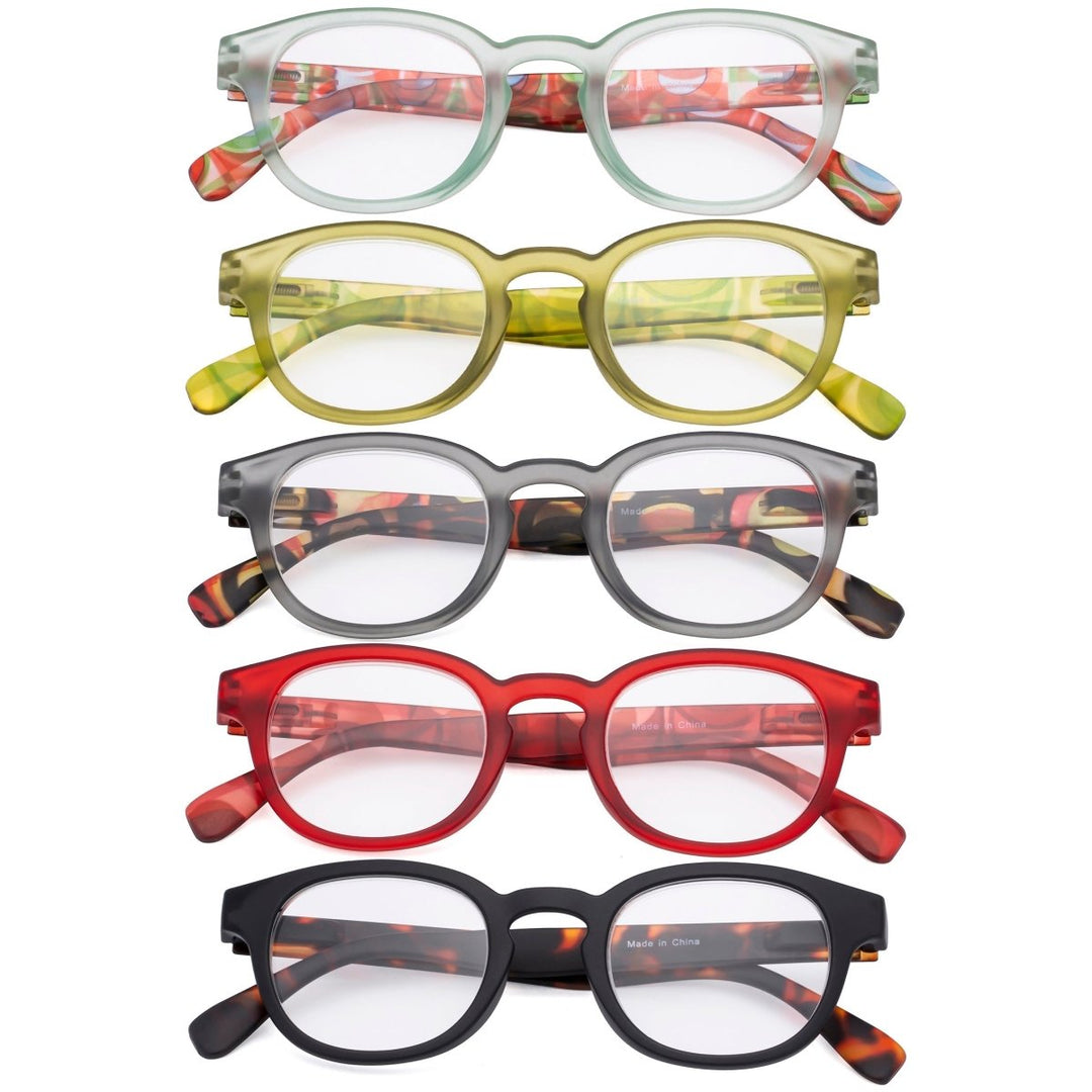 5 Pack Vintage Reading Glasses