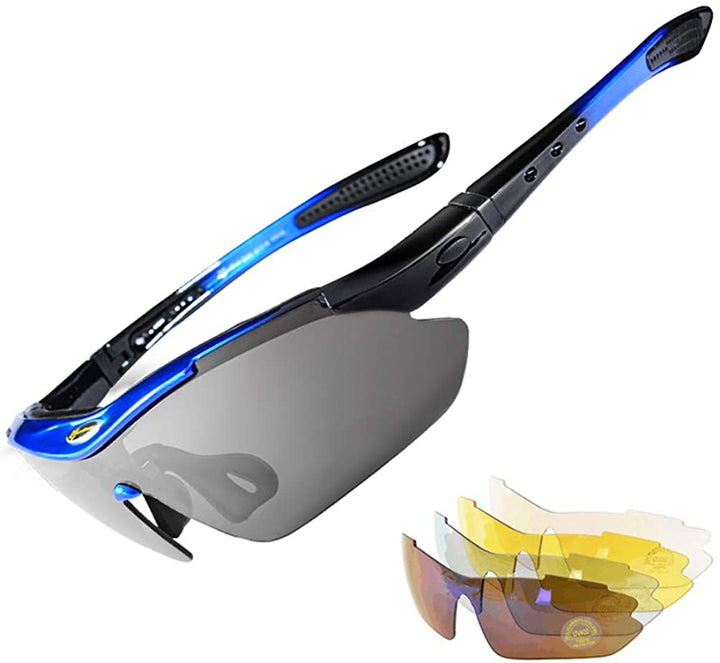 ROCKBROS-Slim Polarized Sports Sunglasses With 4 Interchangeable Lens Cycling Glasses UV400