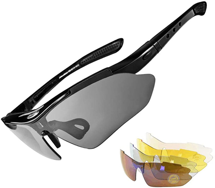 ROCKBROS-Slim Polarized Sports Sunglasses With 4 Interchangeable Lens Cycling Glasses UV400
