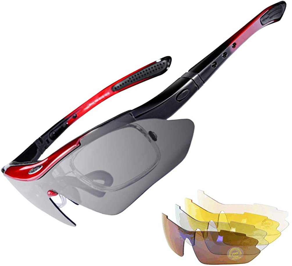 ROCKBROS-Slim Polarized Sports Sunglasses With 4 Interchangeable Lens Cycling Glasses UV400