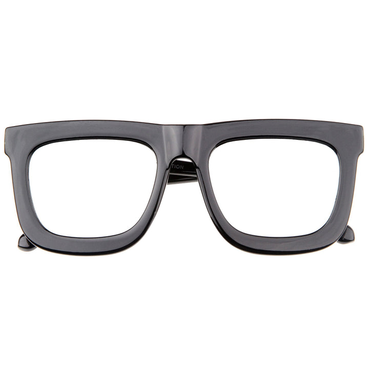 Hipster Flat Front Square Horned Rim Mirror Lens Sunglasses A143