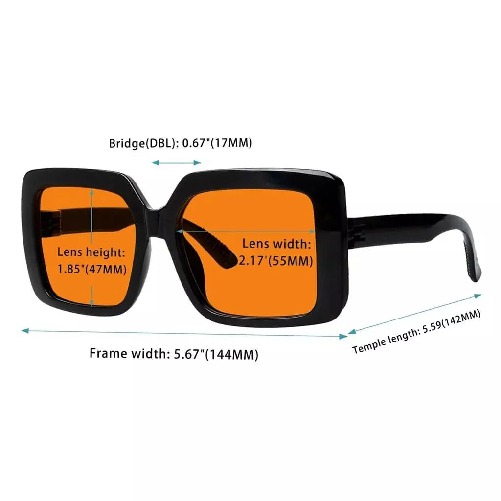 6 Pack 100% Blue Blocking Orange Glasses for Sleep Metalless Screwless R2311-B98