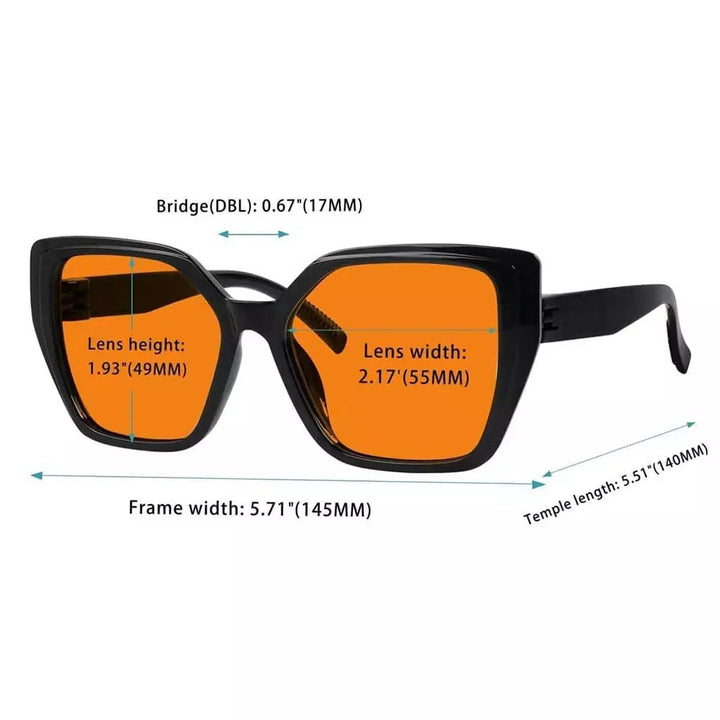 6 Pack 100% Blue Blocking Orange Lens Metalless Screwless Nighttime Glasses R2314-B98
