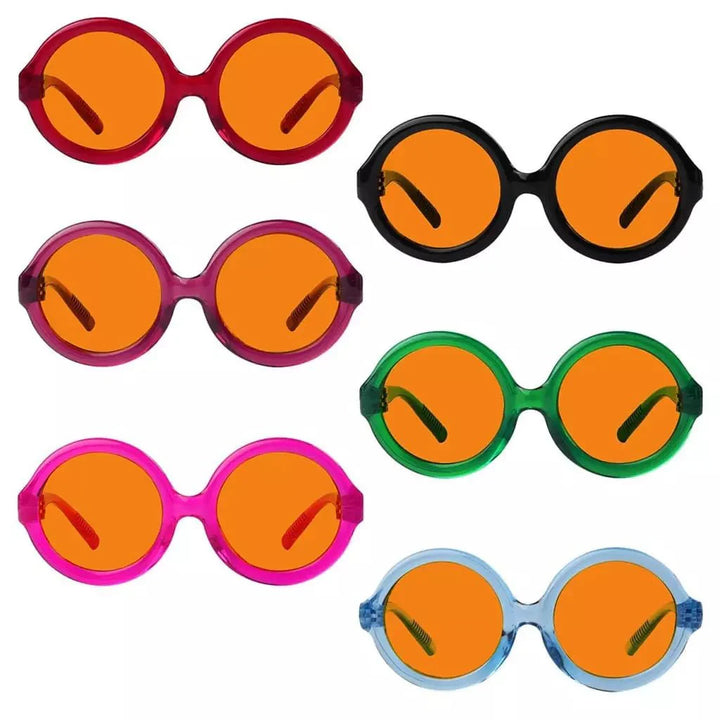6 Pack 100% Blue Light Blocking Orange Glasses for Sleep Metalless Screwless R2313-B98