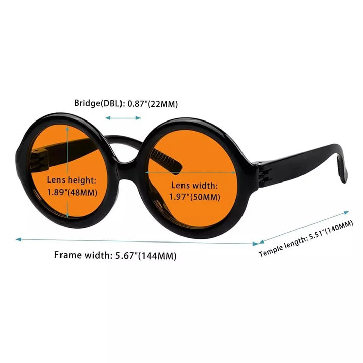 6 Pack 100% Blue Light Blocking Orange Glasses for Sleep Metalless Screwless R2313-B98