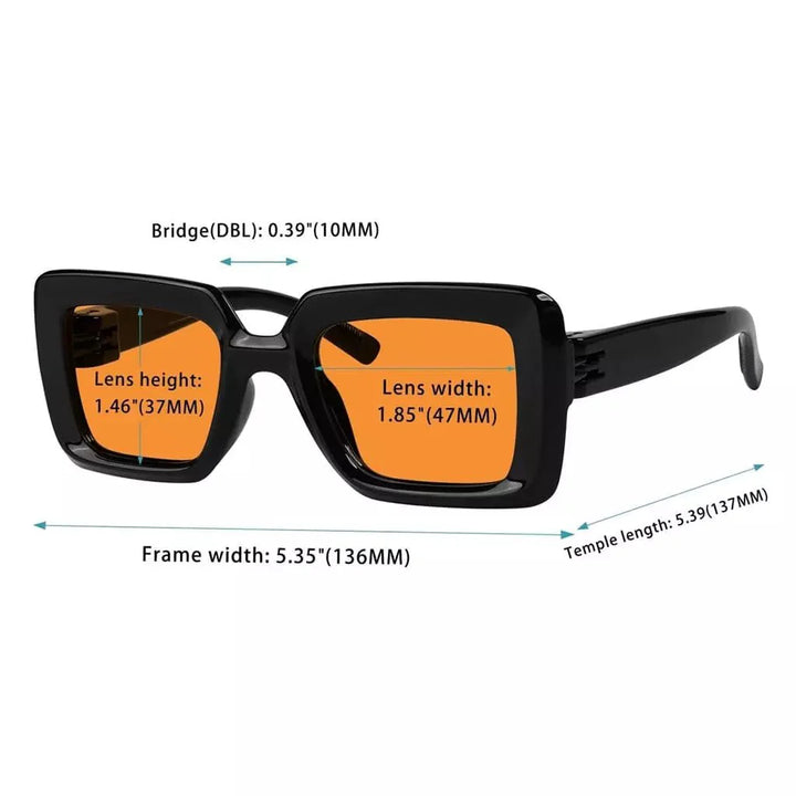 6 Pack 100% Blue Light Blocking Orange Glasses Metalless Screwless NR2101-B98