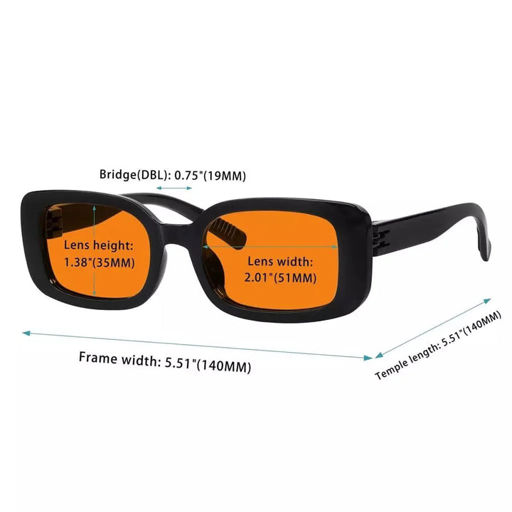 6 Pack 100% Blue Light Blocking Orange Glasses Metalless Screwless R2502-B98