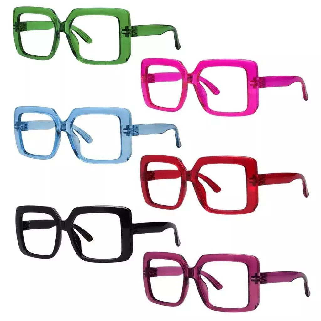 6 Pack 30% Blue Light Blocking Glasses Metalless Screwless Eyewear R2311-B15