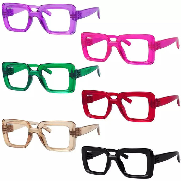 6 Pack 30% Blue Light Blocking Metalless Screwless Glasses NR2101-B15