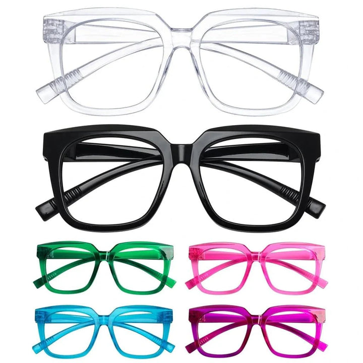 6 Pack 30% Blue Light Blocking Metalless Screwless Glasses R2144-B15