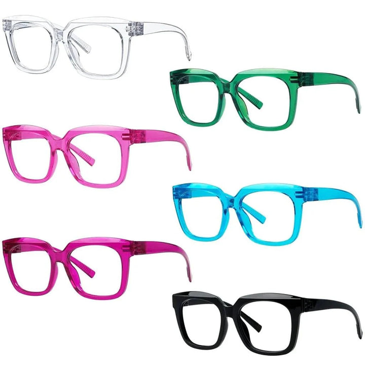 6 Pack 30% Blue Light Blocking Metalless Screwless Glasses R2144-B15