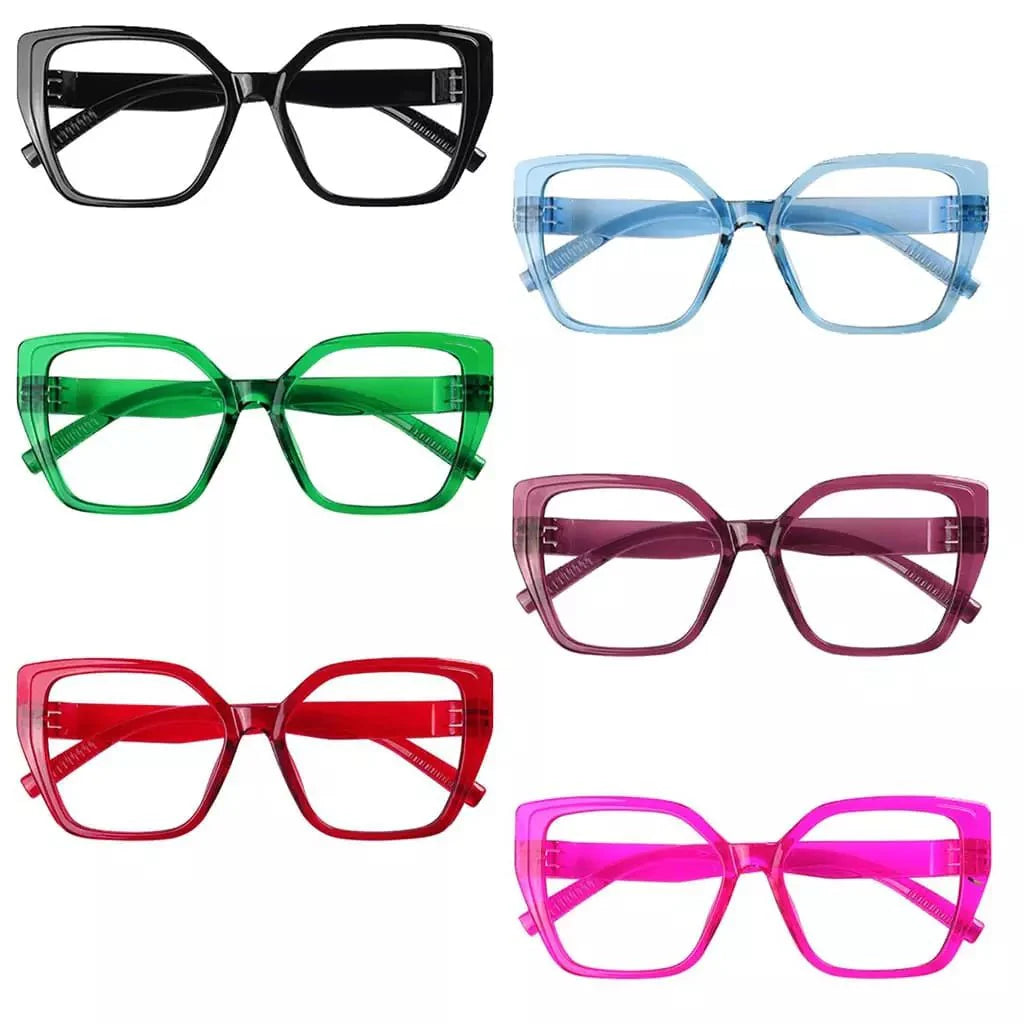 6 Pack 30% Blue Light Blocking Metalless Screwless Glasses R2314-B15