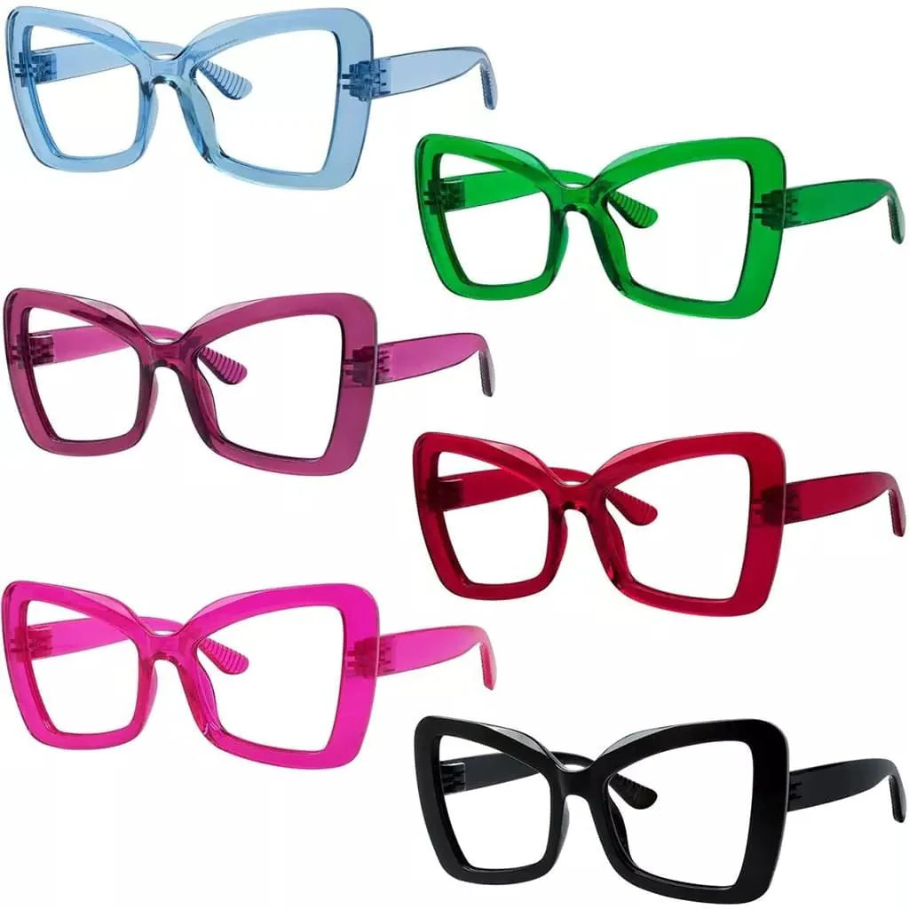 6 Pack 30% Blue Light Blocking Metalless Screwless Glasses R2315-B15