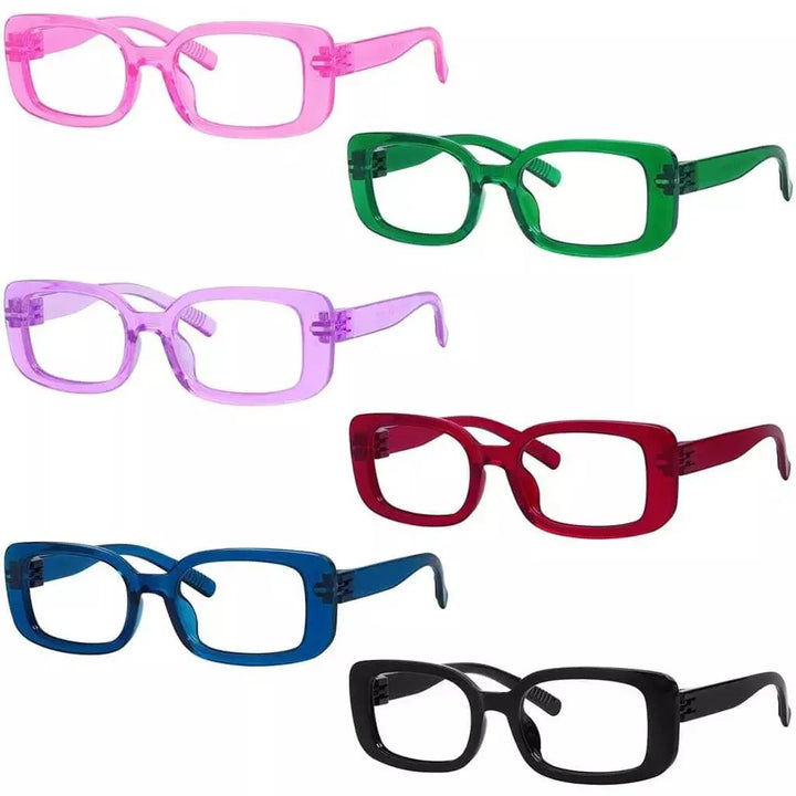 6 Pack 30% Blue Light Blocking Metalless Screwless Glasses R2502-B15