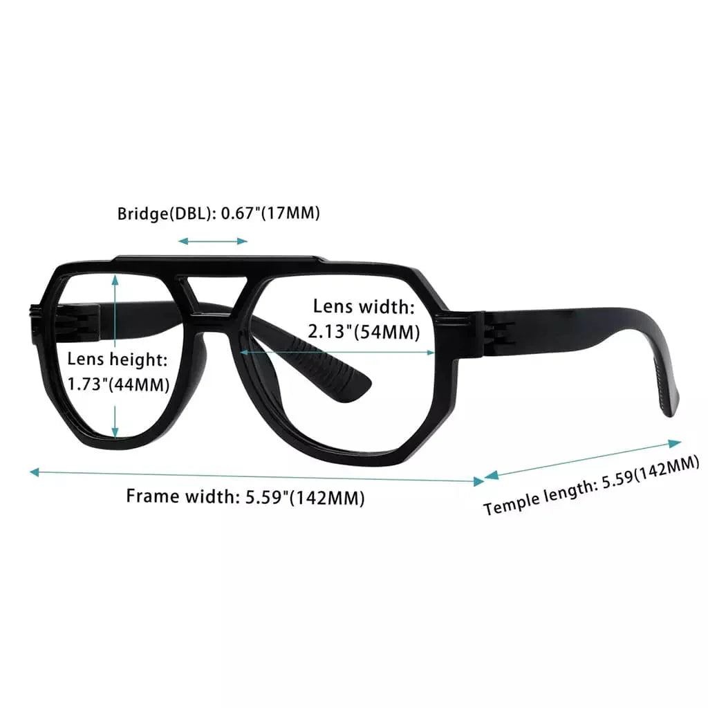 6 Pack 30% Blue Light Blocking Pilot Metalless Screwless Glasses NR2309-B15