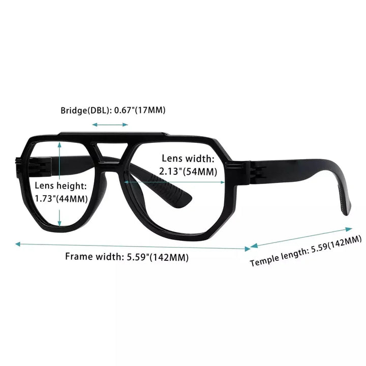 6 Pack 30% Blue Light Blocking Pilot Metalless Screwless Glasses NR2309-B15