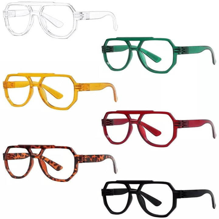 6 Pack 30% Blue Light Blocking Pilot Metalless Screwless Glasses NR2309-B15