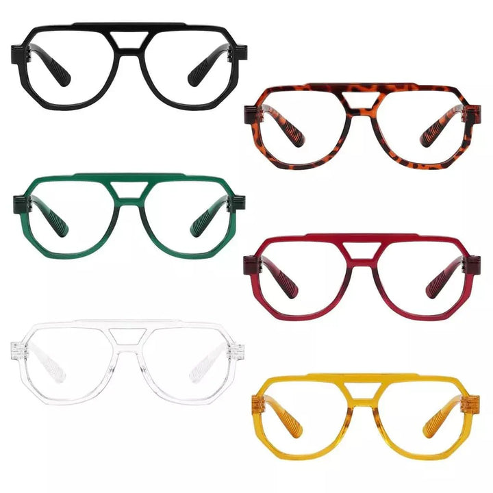 6 Pack 30% Blue Light Blocking Pilot Metalless Screwless Glasses NR2309-B15